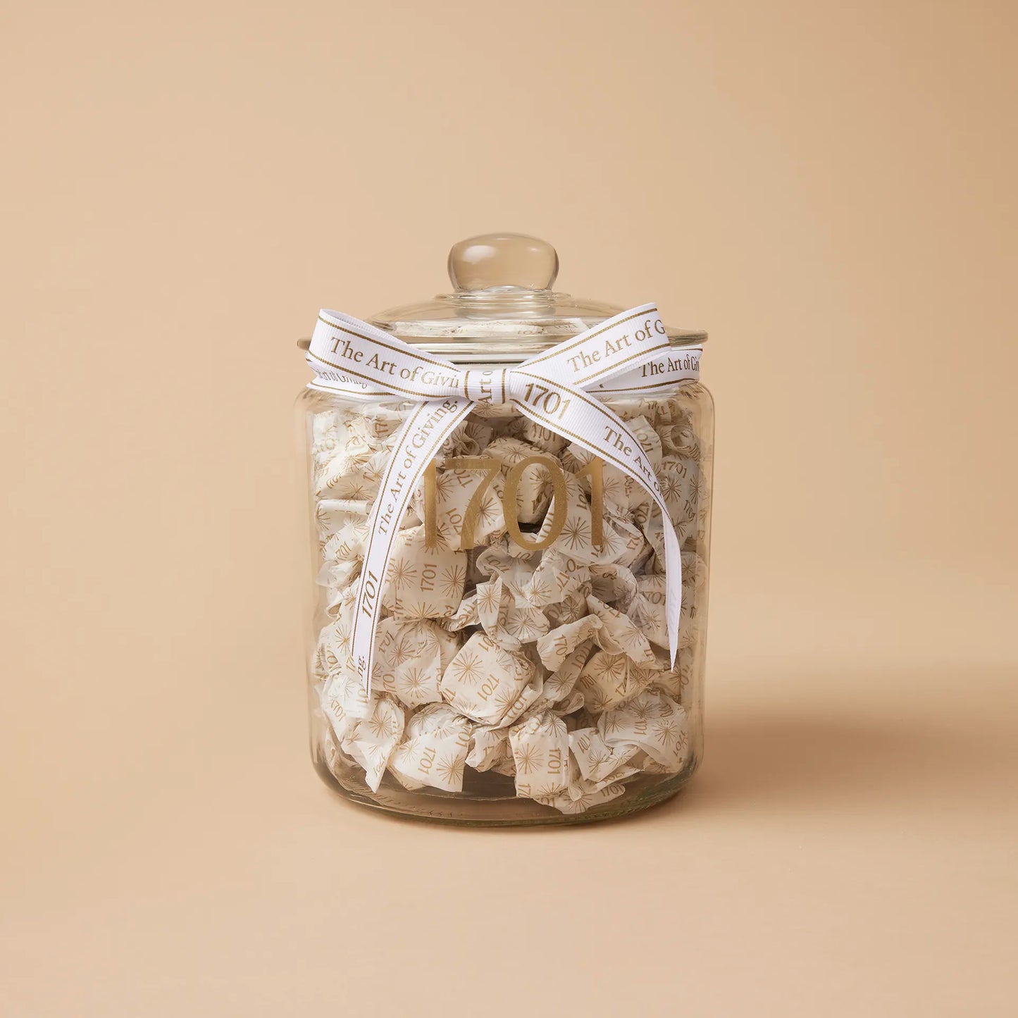 Honey Nougat Filled Glass Jar (1kg, +/- 50 pieces) - 1701