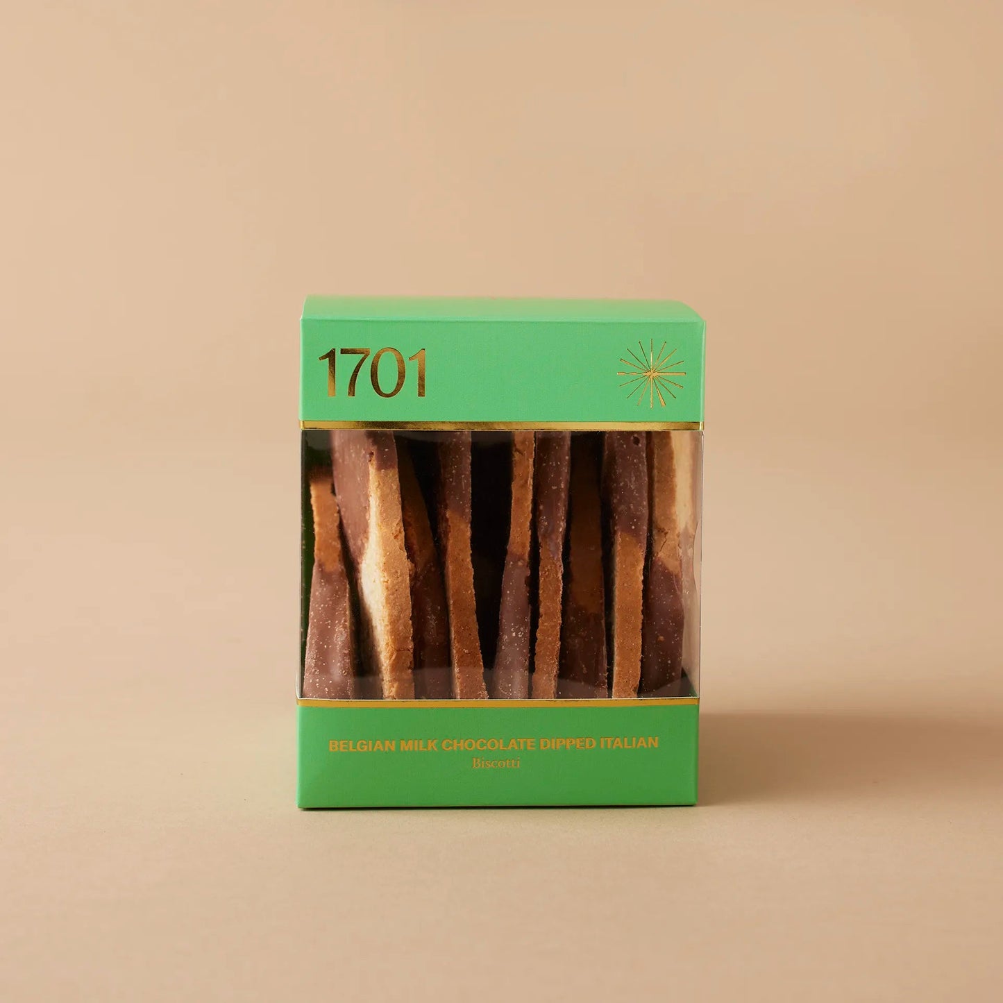 Belgian Milk Chocolate Dipped Italian Biscotti Box (200g) - 1701
