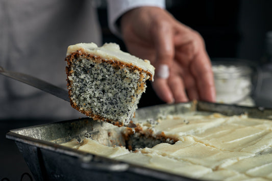 White Chocolate Poppy Seed Cake