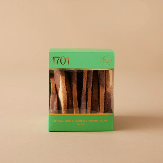 Milk Chocolate Dipped Almond & Pistachio Italian Biscotti Box (200g)